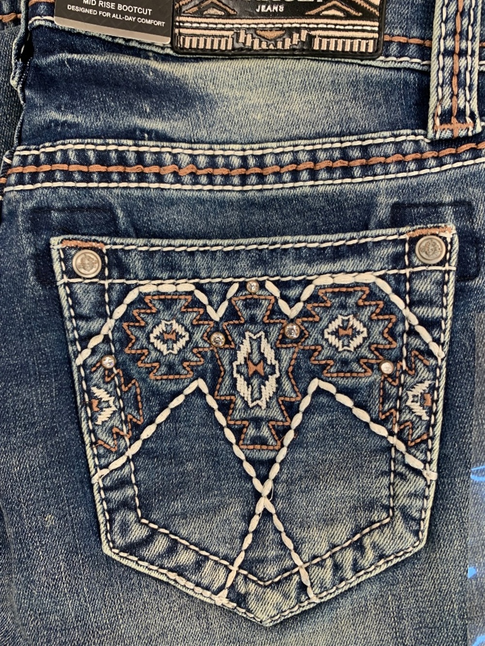 Grace in LA  bootcut with embellished pockets